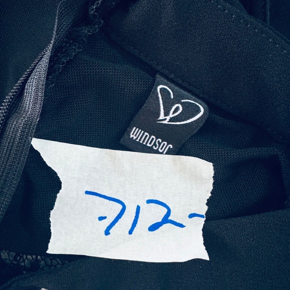 windsor lace bodysuits sequins blouse black size S - Picture 9 of 10